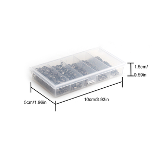 250pcs/Set Fishing Rolling Barrel <strong>Swivel</strong> Connector with Box 2# 4# 6# 8# 10# <strong>Swivels</strong> 5 <strong>Size</strong> - Product Image 4