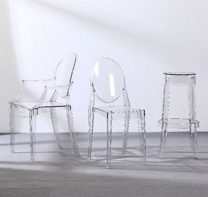 Chaise En plastique nhà máy giá bán buôn hiện đại Acrylic nhà bếp ăn uống PC trong suốt ma Phân - Product Image 6