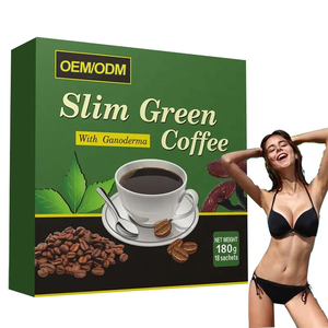 Hızlı diyet fabrikasının lal GMP yeşil anında toz yetişkin uygun doğal yanma-ganoderma ile yağ detoks kahve - Product Image 4