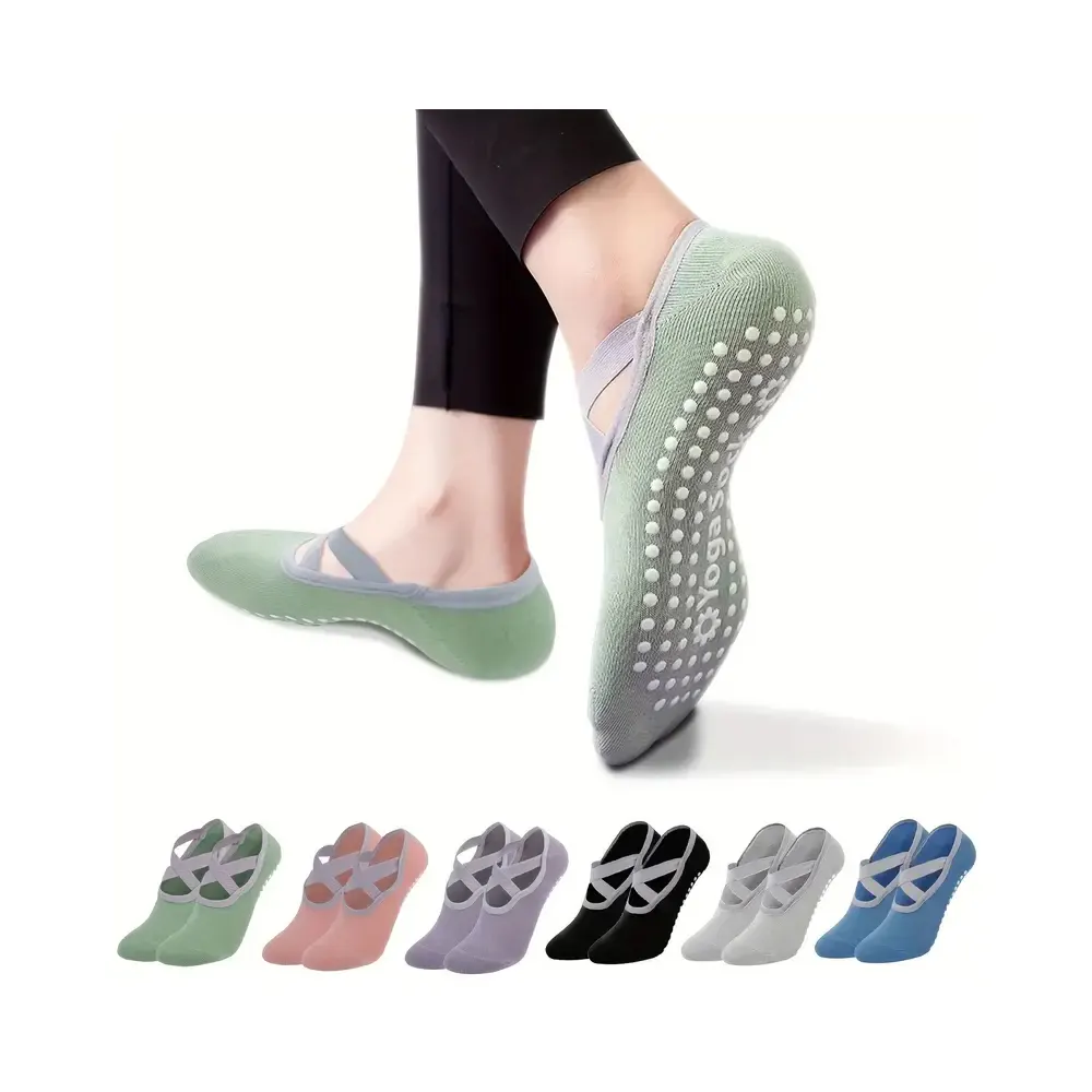 Quentin custom women's yoga grip socks with logo non slip anti slip gym pilates yoga socks custom logo