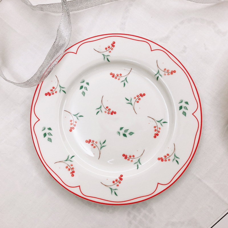 assiette blanche de 8 pouces