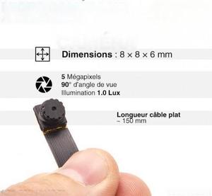 Cámara remota integrada DIY Control inalámbrico Grabación HD Operación táctil Comentarios Mini Cámara - Product Image 2