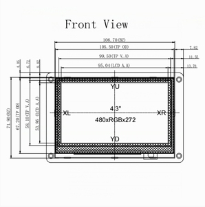 Display a schermo Interafce Rs485 Modbus Hmi pollici Touch Panel per scaldacqua Driver Lcd Tft 4.3 - Product Image 4