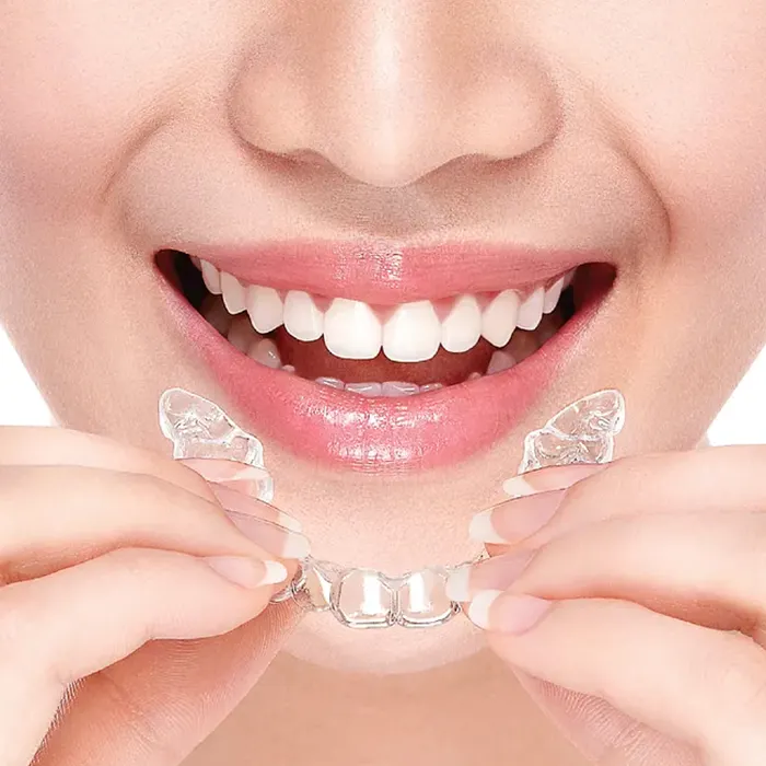 Material EVA transparente Thermoform Dental Bleach Bandejas Blanqueamiento de dientes Boquilla Accesorio