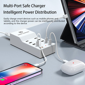 2024 <strong>Multi</strong> Charger Station 10 in 1 Type C Travel Phone Charger Tower Fast Charger Dock Hub <strong>with</strong> US <strong>EU</strong> <strong>Plug</strong> - Product Image 3