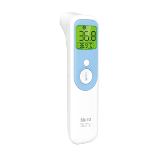 Termómetro infrarrojo eléctrico 4 en 1 para la frente, pantalla LCD grande, multifunción, con alarma de memoria grande, Material plástico, 2 unidades, 1, 2 unidades