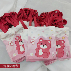 Fábrica Atacado Hot Selling Canvas Shoulder Bag Bonito Dos Desenhos Animados Anime Gato e Cão Figuras Estudante Tutorial Gift Fabric Material