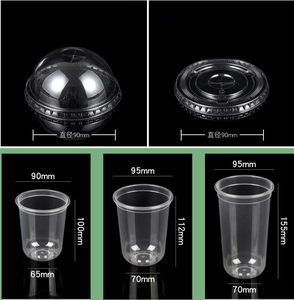 BTO 16oz <span class=keywords><strong>20oz</strong></span> 32oz מותאם אישית לוגו שייק בועת Boba תה קפה חד פעמי ברור PP PET u צורה פלסטיק כוסות עם מכסה וקשיות