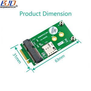 NGFF อินเทอร์เฟซ M.2คีย์-B กับ <span class=keywords><strong>Mini</strong></span> PCI-E mpcie อะแดปเตอร์โมเด็มไร้สายหนึ่งนาโนผู้ถือซิมการ์ดสำหรับโมดูล5G 4G LTE WWAN - Product Image 5