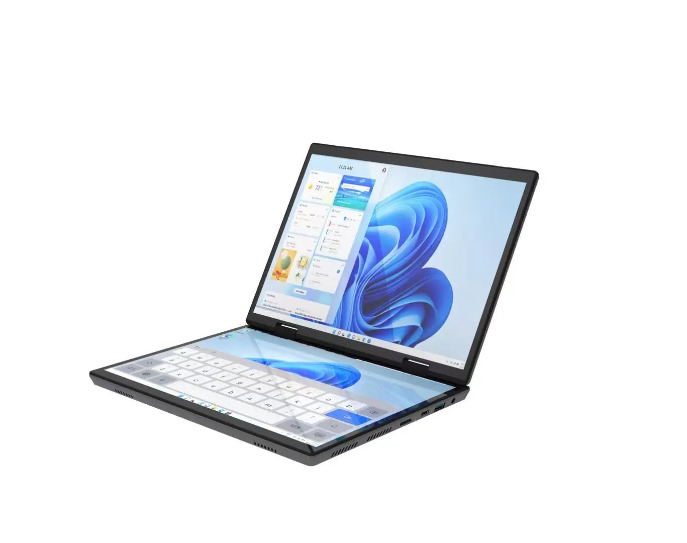 Notebook com tela de toque para laptop e laptop de 10,5 + 10,5 polegadas com monitor duplo para escritório