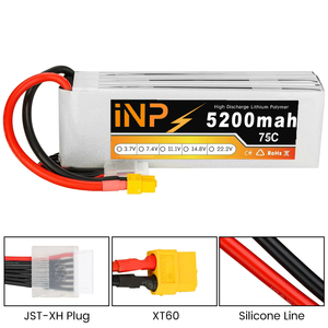 INP 4S 3S 2S 5200毫安时25C 35C 45C 75C 11.1V 14.8V 18.5V 100C 22000毫安时FPV电池锂离子紧急医疗救助 - Product Image 6