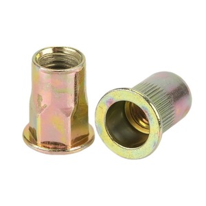 Fabrika renkli galvanizli renk kaplama düz kafa açık uç yarı yarım Hex somun perçin - Product Image 2