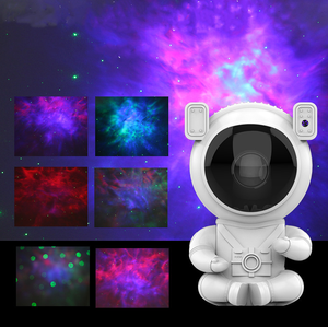 Oturma astronot yıldız projektör çok renkli değişim LED astronot bulutsusu projektör Galaxy projektör ev dekor gece lambası - Product Image 4