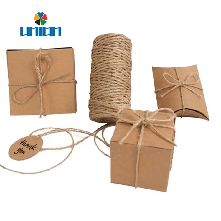 Wholesale 1.0mm DIY crafts gift box packaging 2 ply rope Jute Twine