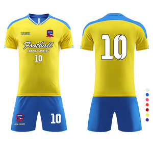 Высококачественные дышащие футбольные Джерси, наборы из 100% полиэстера, футбольные Джерси тайского качества