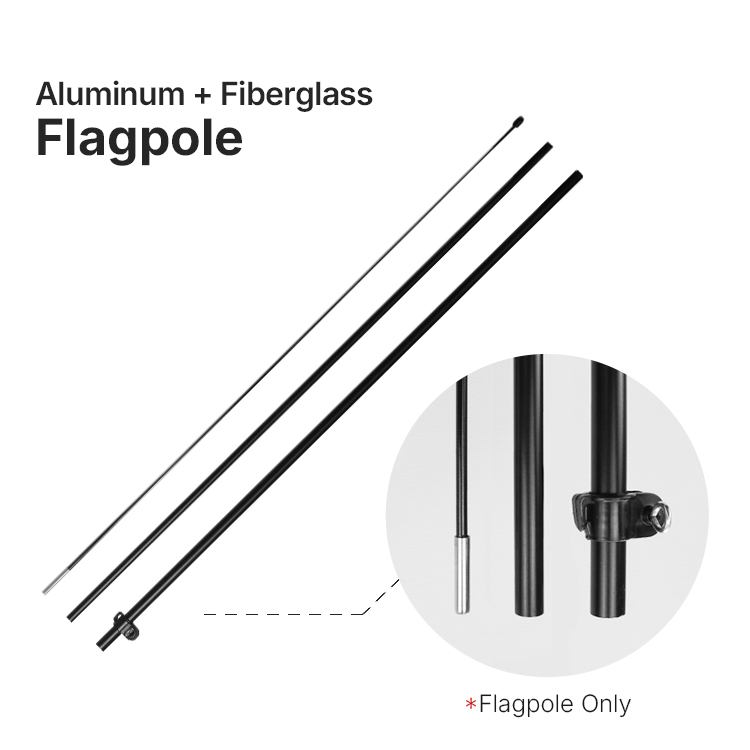 Only Flagpole ( Aluminum+Fiberglass )