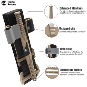 Chiến thuật y tế sơ cứu tourniquet tê giác cứu hộ carton thiết bị sơ cứu tourniquet Cuff với bơm thủ công 98*4 cm lớp I - Product Image 2
