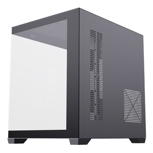 Kardan adam M-ATX/ ITX PC durumda orta kule çift temperli cam çift Chamb 2.5SSD * 3 siyah oyun bilgisayarı masaüstü - Product Image 3