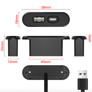 Yerden tasarruf için masaüstü gömülü USB şarj soketi mobilya kablosuz şarj cihazı - Product Image 2