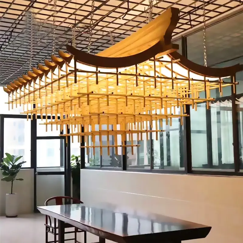 Nueva lámpara China Zen House, lámpara creativa para casa de té, lámpara artística para vestíbulo