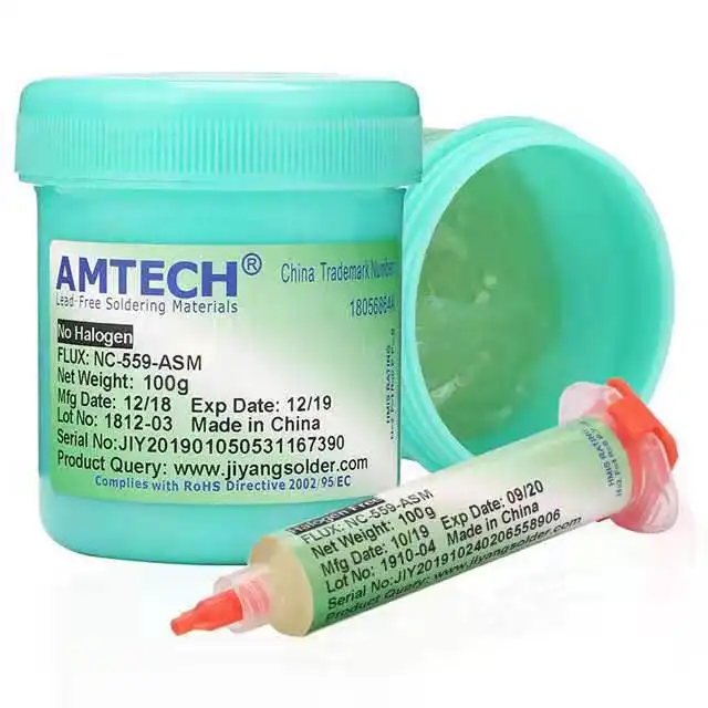 AMTECH NC-559-ASM 100% 오리지널 솔더 페이스트 BGA PCB No-Clean 100g 솔더 페이스트 전화 수리