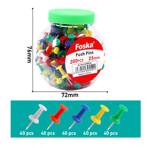 Foska đặt hàng số lượng lớn chống gỉ thép không gỉ thumbtacks đầu nhựa thời tiết đẩy pins cho bản đồ ngoài trời Vườn dấu hiệu - Product Image 2