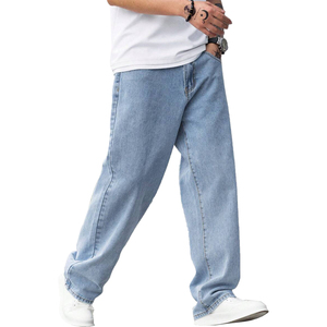 Biểu Tượng Tùy Chỉnh Người Đàn Ông Của Rắn Giản Dị Denim Baggy Jeans Người Đàn Ông Quần Lỏng Phù Hợp Với Jeans Rộng Quần Chân - Product Image 1