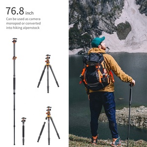 K & F Concept KF09.090V1ขาตั้งกล้องขาเดียวอลูมิเนียม4ส่วนขนาดกะทัดรัดไม้เซลฟี่ - Product Image 6