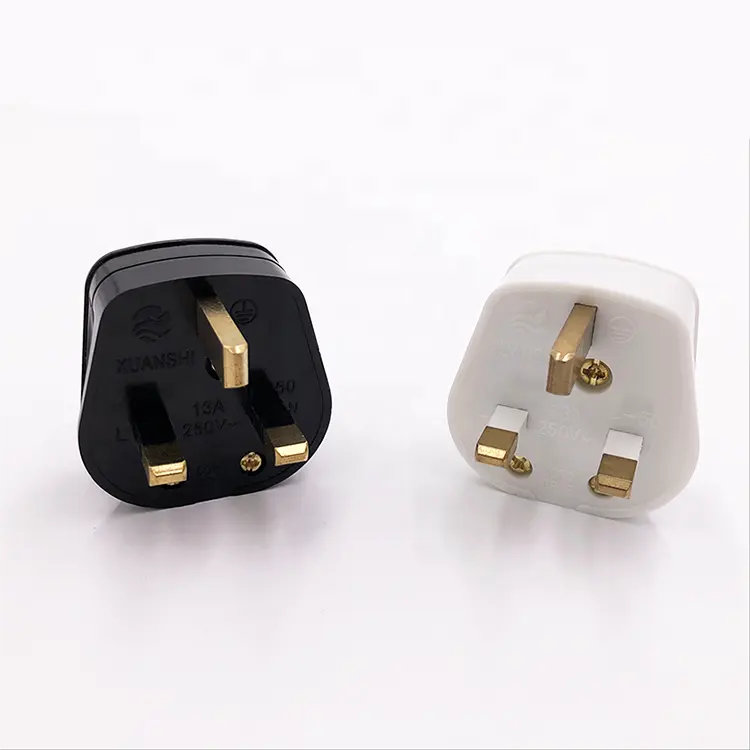 BS approval UK 13amp removable english electrical plug 13a 3 pin flat plug with fused