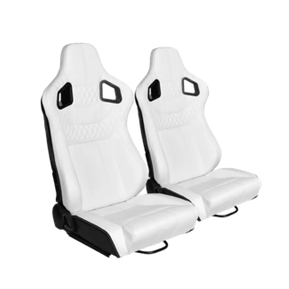 Fabrika toptan özel moda logosu spor koltuk beyaz renk uzanmış araba yarış koltuğu PVC deri sparco oyun sandalyeleri düşük fiyat