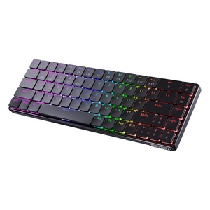 Onikuma novo teclado mecânico de jogos, 3 modos, 2.4g sem fio rgb, 69 teclas, compacto, teclado de jogo, anti-desgaste para mac, pc, laptop