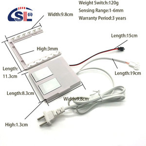 Sensor de atenuación táctil dual LED inteligente con fuente de alimentación incorporada Control de 24W de color simple/tres con función de desempañado - Product Image 3