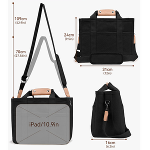 Thời trang vải túi xách đa-túi của phụ nữ công suất lớn Crossbody Vai <span class=keywords><strong>Tote</strong></span> túi với khoang - Product Image 4