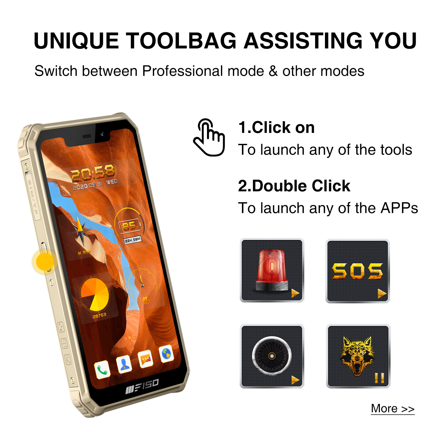 Teléfono Inteligente Global OUKITEL F150 B2021 IP68, 6GB+64GB