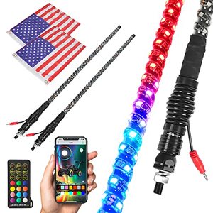 NEWWIND Aluminum Whip Light APP Control Chasing Strobe Stack <strong>LED</strong> Whip With 4/<strong>6</strong>/8Pod Rock Light <strong>Kit</strong> for UTV ATV Polaris Off Road - Product Image 6