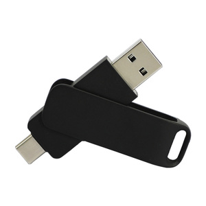 カスタムメタルデュアルポートUSB 2.0 3.0タイプC Pendrive 2 in 1ペンドライブメモリースティックUSB-C付き16GB 32GB 64GB OTG USBフラッシュドライブ - Product Image 2