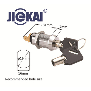 JK210 2 posisi pengapian Keylock motor mesin listrik kunci tabung saklar - Product Image 2