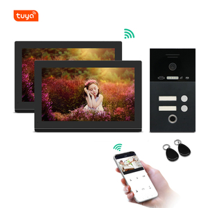 Sistema de intercomunicación con huella dactilar para puerta de 1/2/3/4 familias, casa inteligente, aplicación tuya smart, wifi, ip, de fábrica