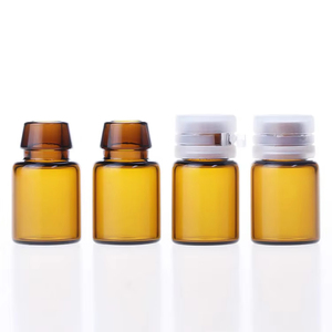 工場カスタマイズ可能な1ml2mlブラウンロックエッセンシャルオイルボトルバヨネットティアカバーCillinボトルガラスボトル - Product Image 3