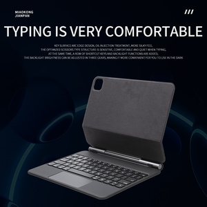 Para Teclados IPad PU Proteger Capa Trackpad <span class=keywords><strong>Backlit</strong></span> Chaves Magia 2 em 1 Caso Teclado