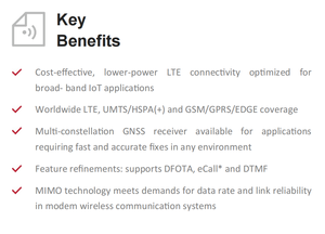 Quectel EC21-AUT modulo IoT LTE Cat 1 10Mbps Downlink supporto rete globale GNSS ECall DFOTA ai comandi