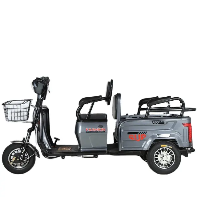 Triciclo eléctrico de 3 ruedas para 2 personas, alta calidad, venta al por mayor, entrega en vehículos
