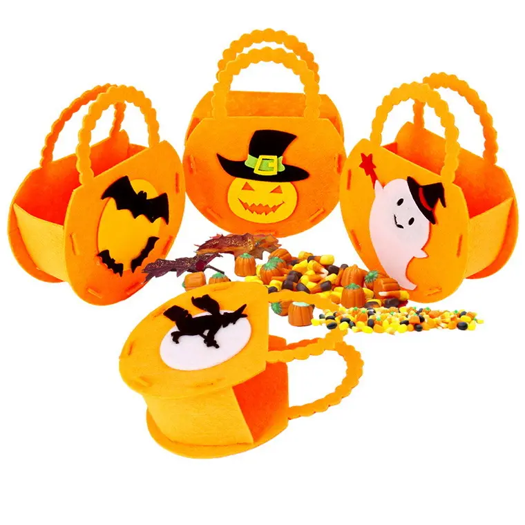 Halloween Creative Kids Portable Cute Diy Candy Bag sacchetti regalo in feltro Non tessuto