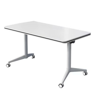 Escritorio de ordenador, muebles de oficina, escritorio de conferencias plegable, mesa de conferencias móvil con ruedas, escritorio de ordenador para juegos - Product Image 1