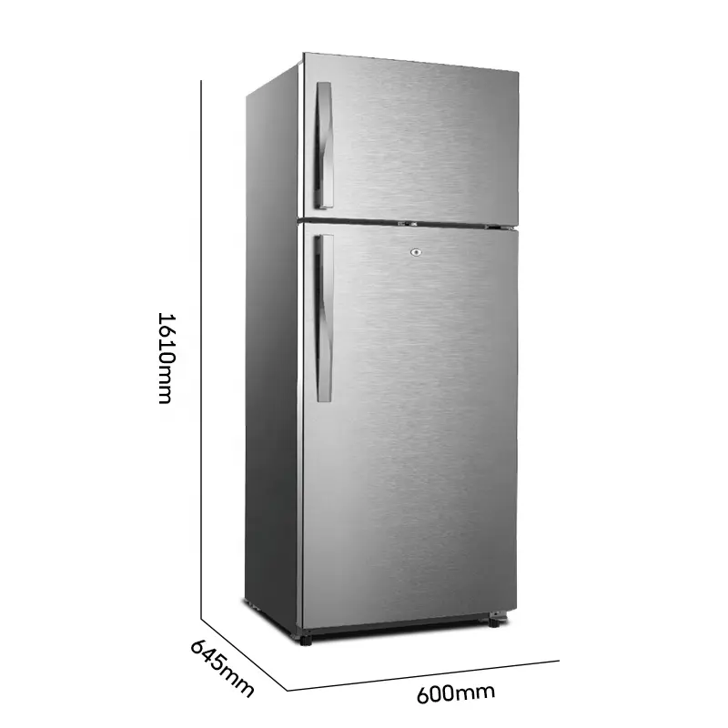 Refrigerador doméstico de doble puerta, sin escarcha, con llave, para cocina, 338L