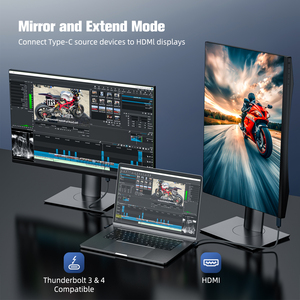 High Quality Seven-shaped Right Angle 90 Degree 4K@30Hz@60Hz Type C Male <strong>to</strong> <strong>HDMI</strong> Male <strong>Adapter</strong> Cable Cabo with Nylon Braided - Product Image 3
