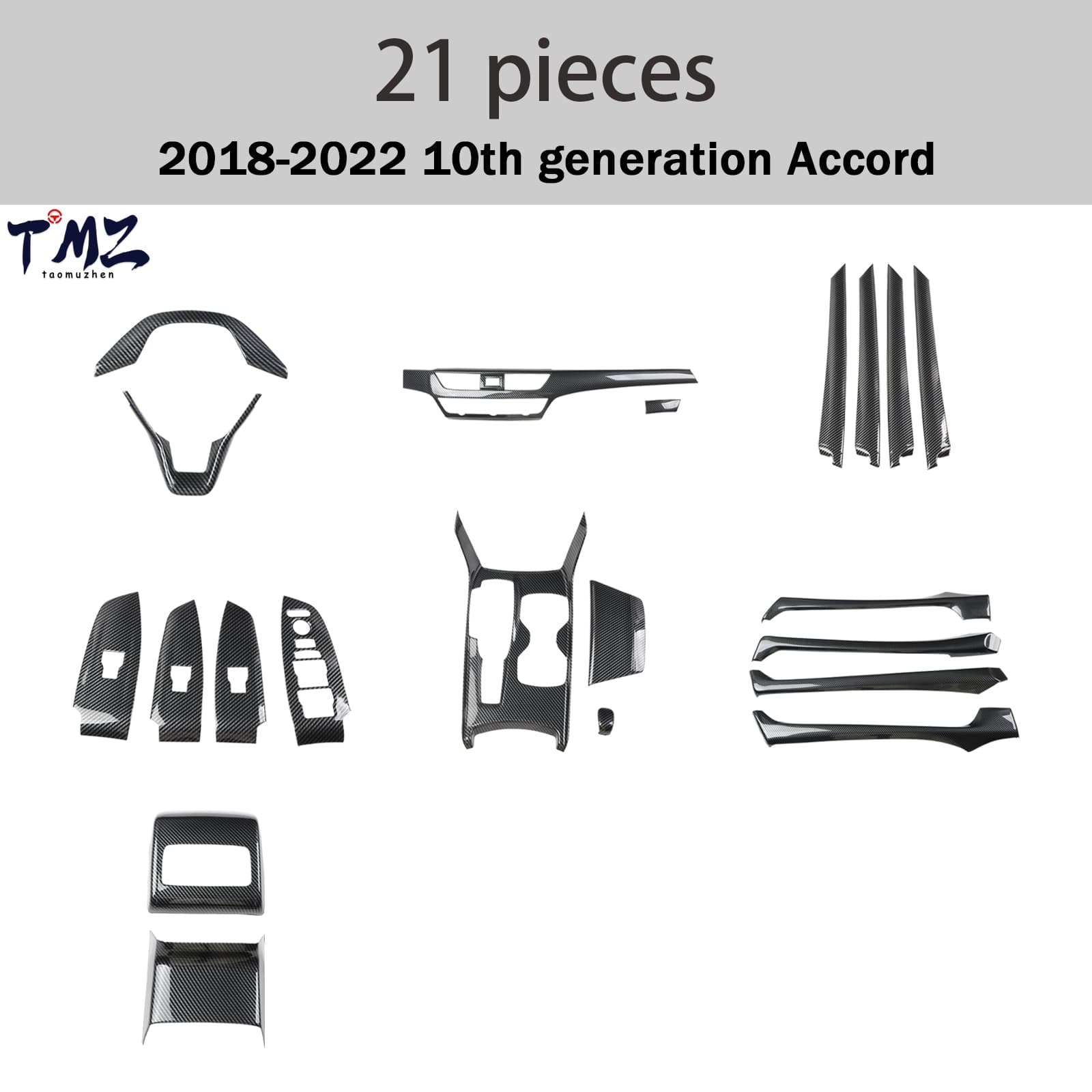 Black Carbon Fiber 21-piece set