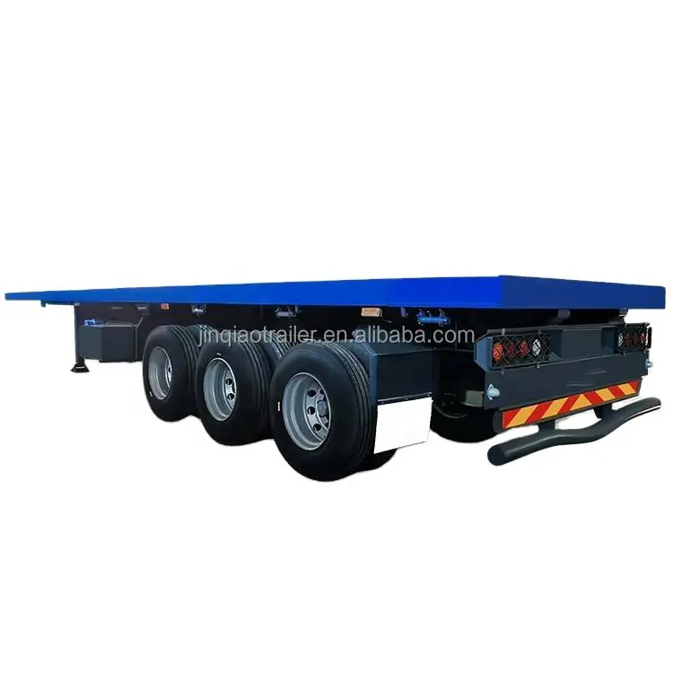 China Brand Hot 3 Axle 40Ft Shipping Container Heavy Goods Flatbed Semi Trailer para la venta