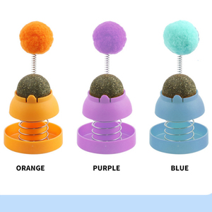 Nuevo diseño de juguetes para mascotas para gatos, juguetes deportivos interactivos con doble Bola de resorte giratoria para masticar bolas de hierba gatera, juguete para gatos - Product Image 1