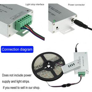 Ручной заводской Rgb светодиодный контроллер света 24A 12V 24V Dc Rf 4Key Пульт дистанционного управления Rgb светодиодные фонари - Product Image 5
